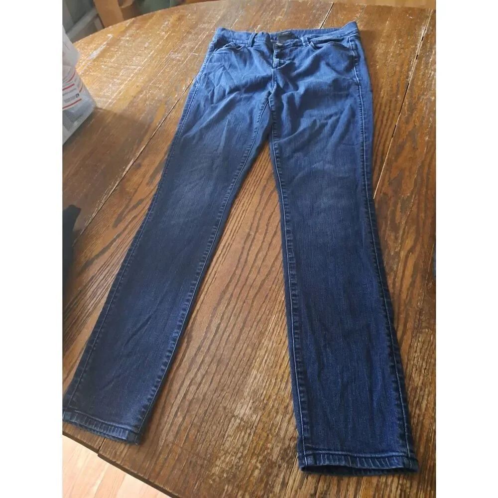 Size 10 Ann Taylor Modern Fit Denim Blue Jeans with Pockets Belt Loops & Stretch